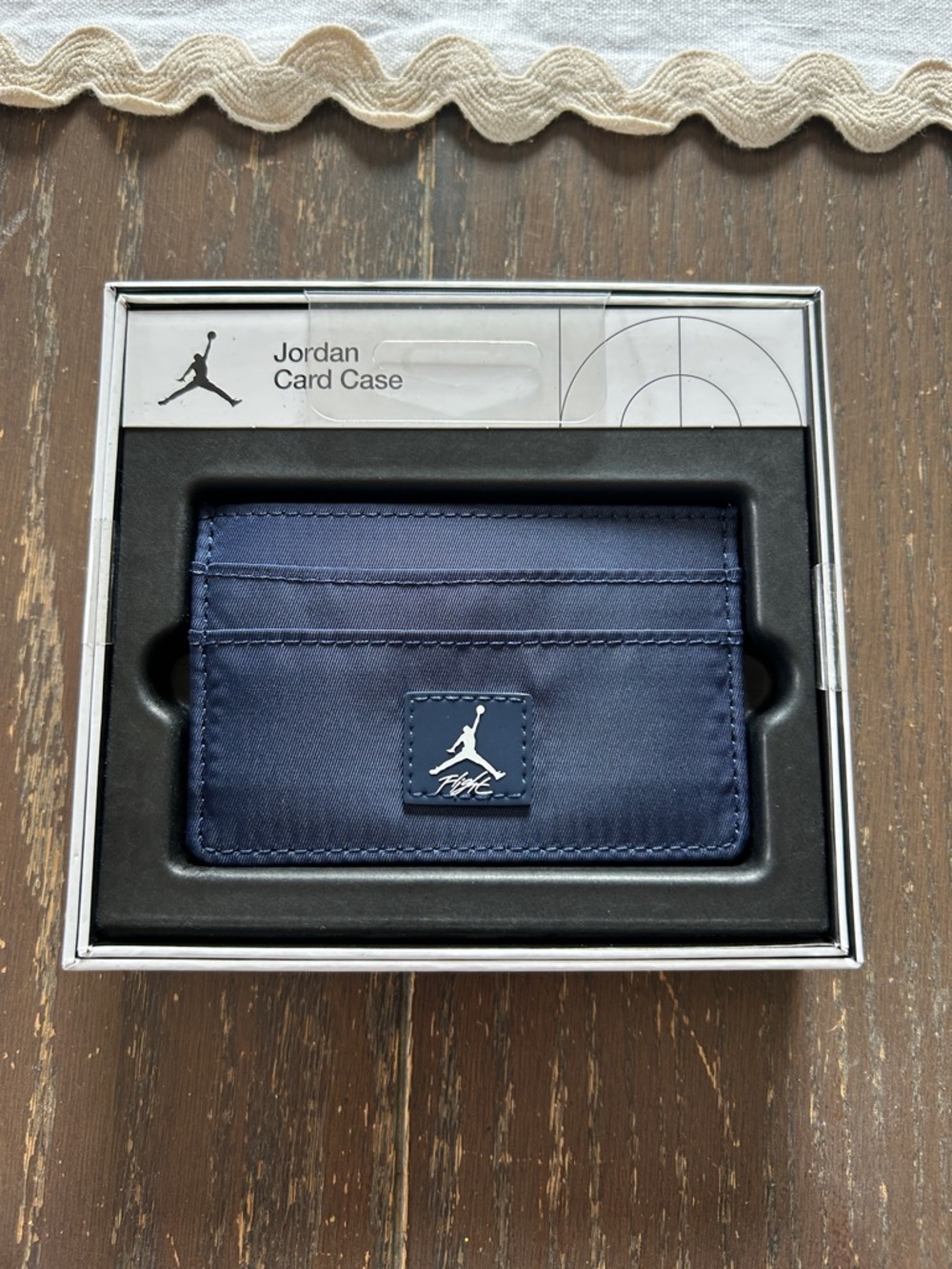 Jordan Navy Blue Card Case with Jumpman Logo